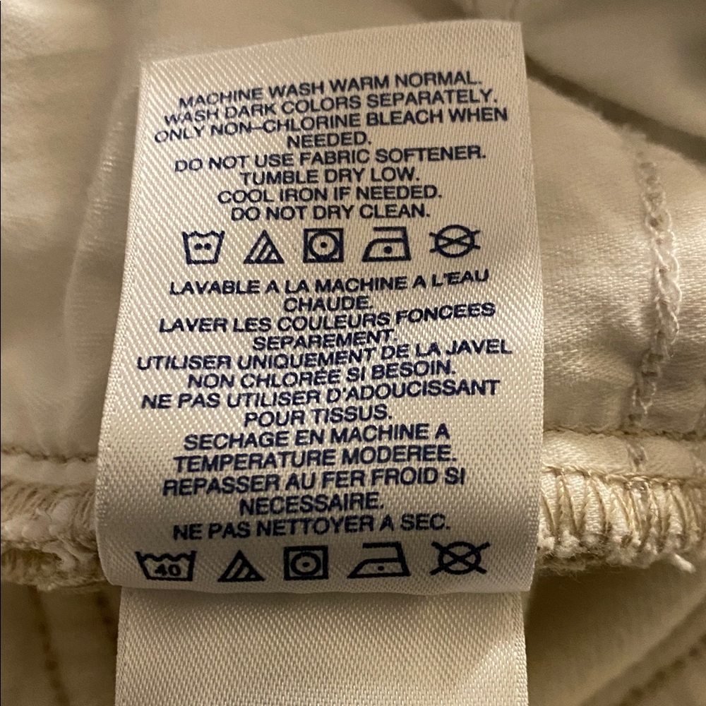 Lands' End Off-White Mid Rise Straight Denim Jeans Size 10 - Picture 12 of 12